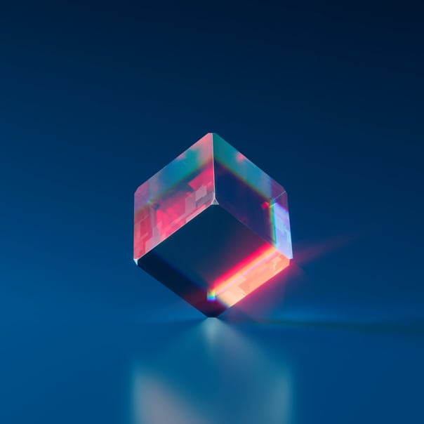 Image of a glass cube